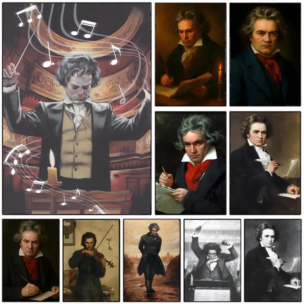 legendary composer L-Ludwig van Beethoven Poster Modern Home Decoration Interior Design & Contemporary Wall Art Collection