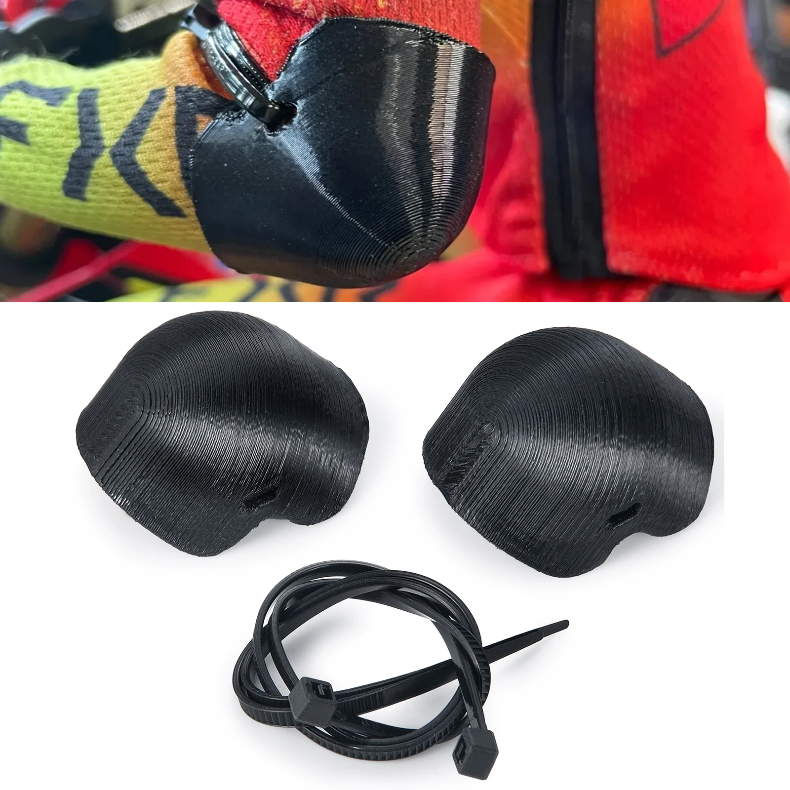 FIT for Losi Promoto MX Flexible Elbow Protector Pads Black (Pair)