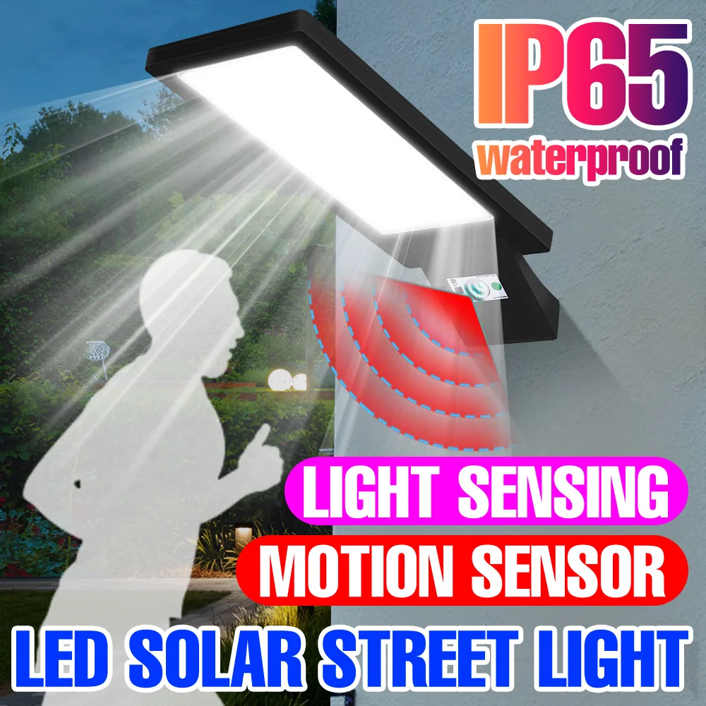 

Outdoor Led Solar Lights Garden Step Lamp Motion Sensor Floodlight Waterproof Wall Lamps Solar Powered LED Spotlight Light Bulb