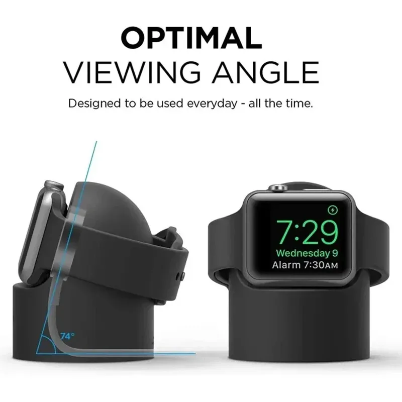 Charger Stand For Apple Watch Series 9 8 Ultra 7 6 5 SE 4 3 2 Charger Dock Station Silicone Bracket Iwatch Charging Cable Holder