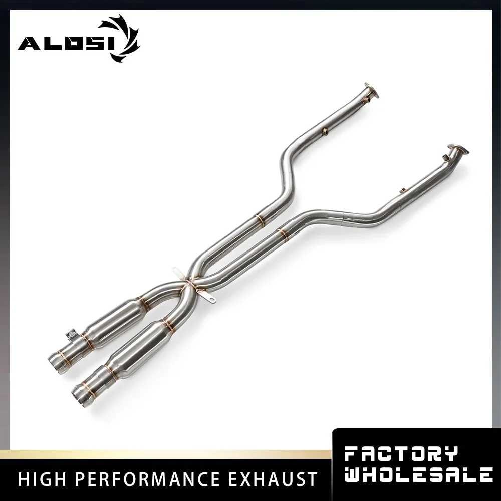 Para BMW M3 E90/E92/E93 V8 4.0l 2008-2013 Tubo medio y largo Escape de alto rendimiento Rendimiento de carreras modificado