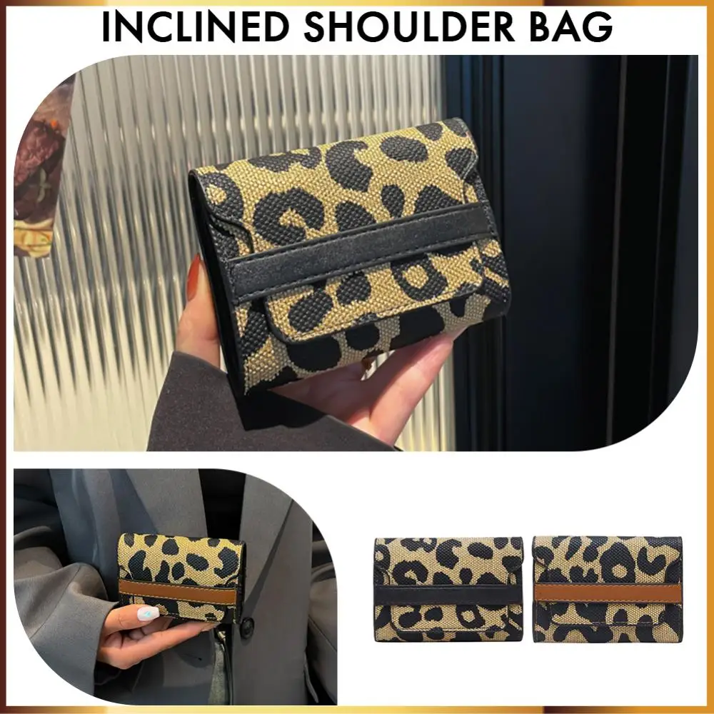Mini  Purse Tri-folded Wallet Lightweight Leopard Print  Wallet PU Leather Card Bag Fashion Clutch Bag