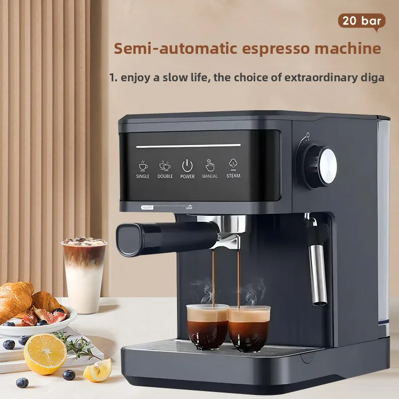

Household and office small coffee machine Italian-style semi-automatic 20Bar high-pressure extraction espresso with milk foam