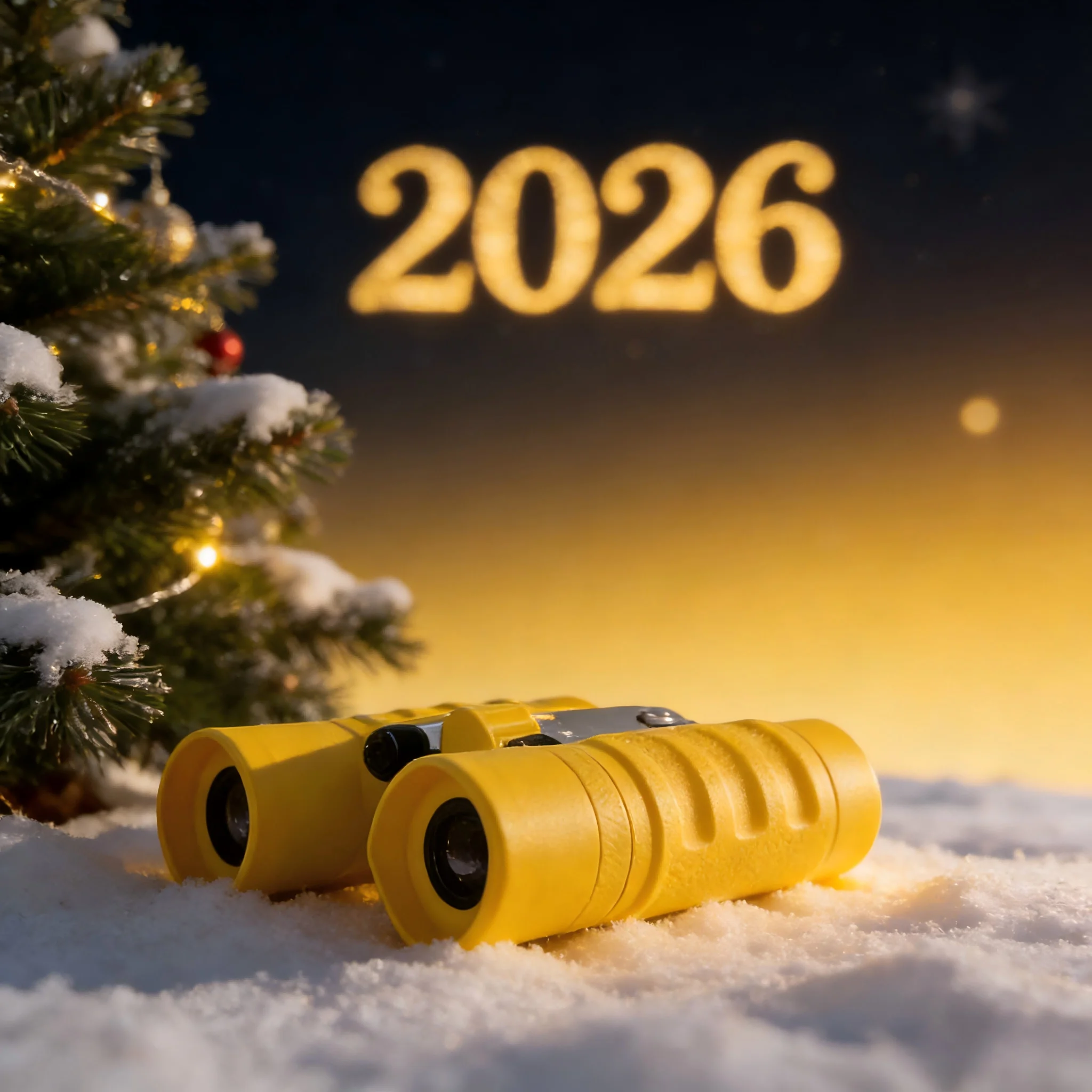 Yellow Pocket Binoculars with 10x22 Magnification - Lightweight and Portable Binoculars for Adults, Ideal for Mountaineering