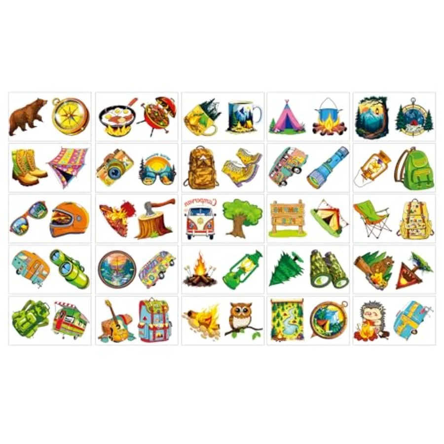 

Limited-time special offer 00PCS Camp Temporary Tattoos - 2.24x3.8 Inch, Waterproof Fake Tattoos for and Adults, Rewards, Event