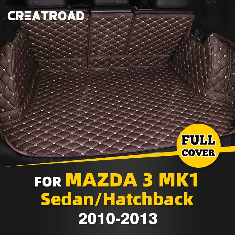 Auto Full Coverage Trunk Mat For Mazda 3 Sedan/Hatchback MK1 5-Seat 2010-2013 12 11 Car Cover Pad Interior Protector Accessories