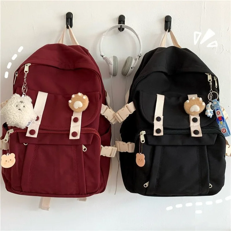 Backpacks Women Sweet Candy Colors Kawaii Harajuku All-match Backpack Japanese Style Girlish Large Capacity Bag Girls Ulzzang