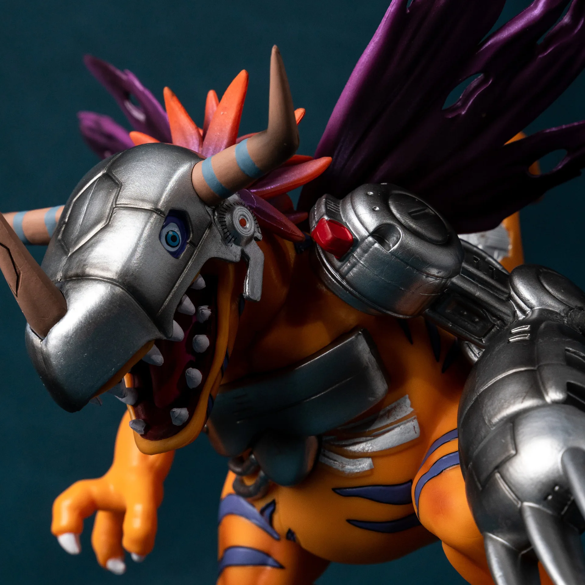 Anime Digimon Adventure Metal Grammon Character War Machine Tyrannosaurus Hand Japanese Anime Two Dimensional Model Decoration