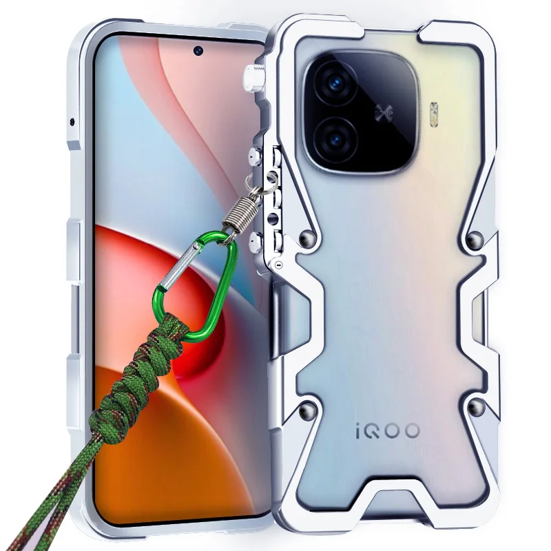 Armor Screw Metal Bumper Aluminum Frame Case Shockproof Cover For vivo IQOO Z9 Turbo + , Z9 Turbo , Z9s Pro 5G , Z9s 5G , Z9x