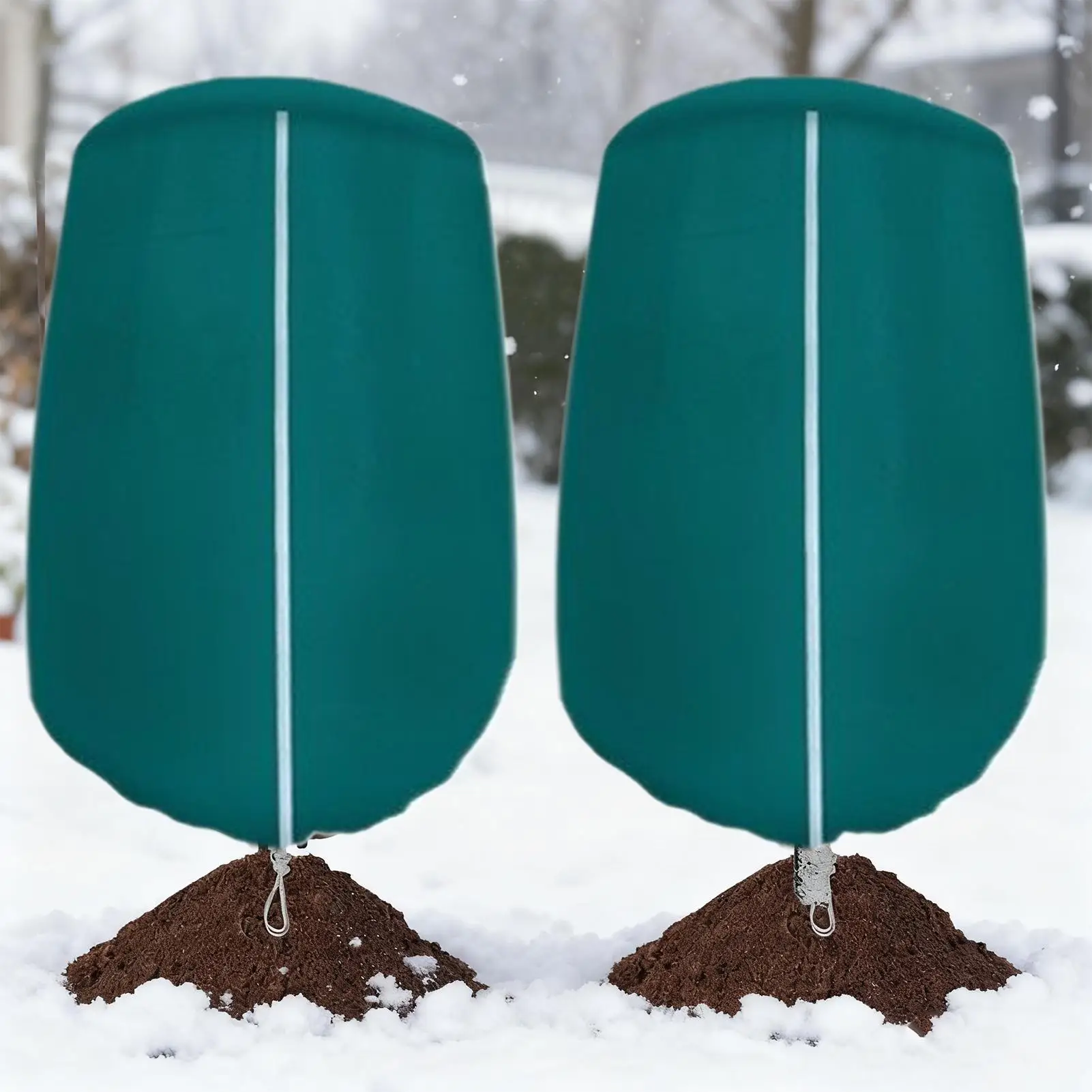 

Чехлы для защиты от мороза растений, обертывание для холодной погоды, чехлы для кустарников с застежкой-молнией на шнурке для сада, патио, овощей, цветов на ночь