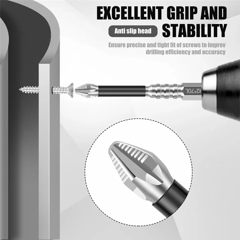 

【B07R】Impact Screwdriver Bits K5 11Pcs Driver Bit Anti-Slip Magnetic Drill Bits Teethphillips Cross Head Electric Drill