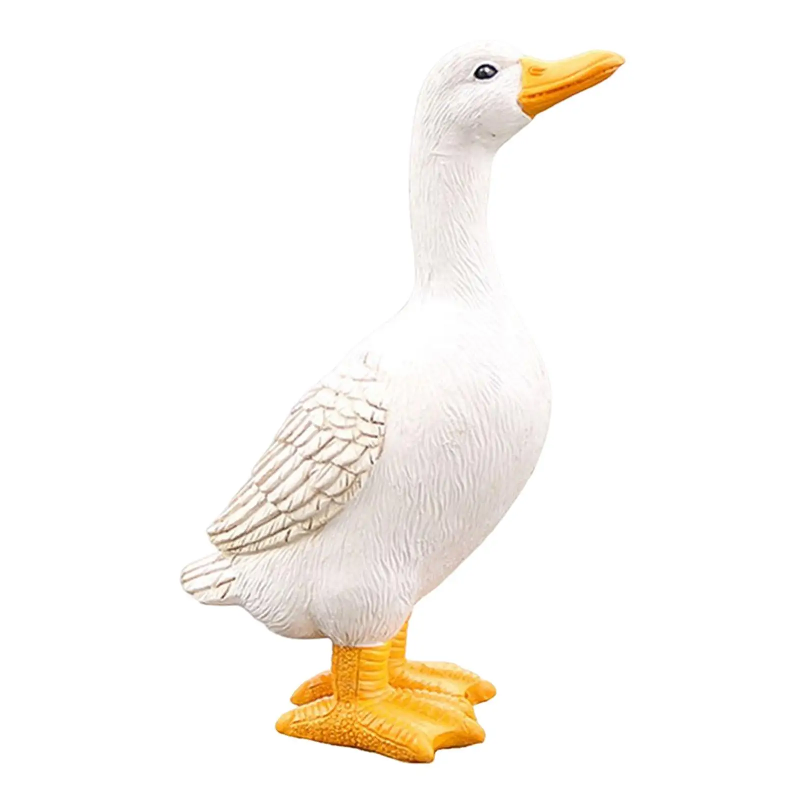 Creative Duck Statue Animal Figurines Hand Painted for Lawn Garden Décor