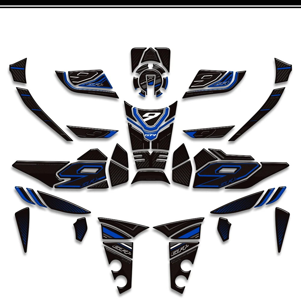 For Yamaha Tracer 9 GT 9GT + 9GT+ Tank Pad Cap Gas Protection Fairing Fender HandGuard Hand Guard Stickers Decals 2025 2026