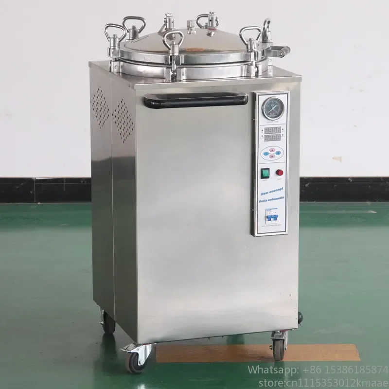 Vequyn Vertical Pressure Steam Autoclave Sterilizer 35L–150L Capacity for Veterinary Instruments