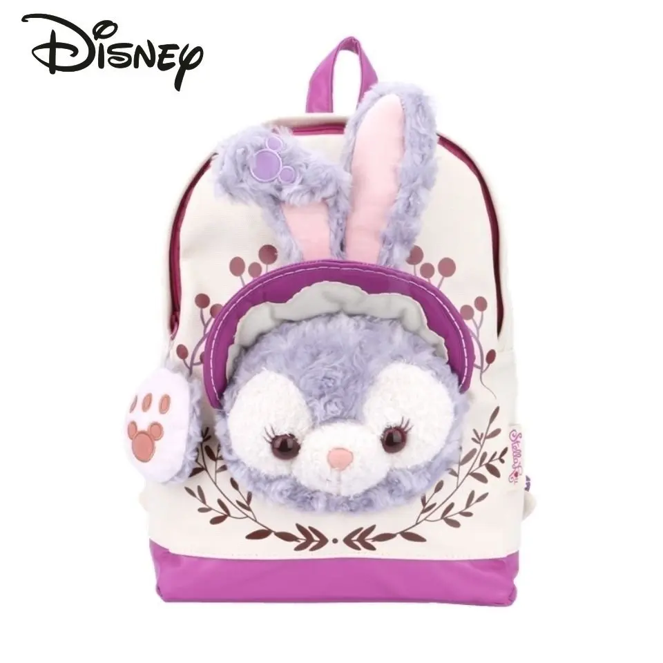 Disney's New Women's Backpack Fashionable High Quality Plush Doll Student Backpack Cute Cartoon Pastoral Style Girls' Backpack