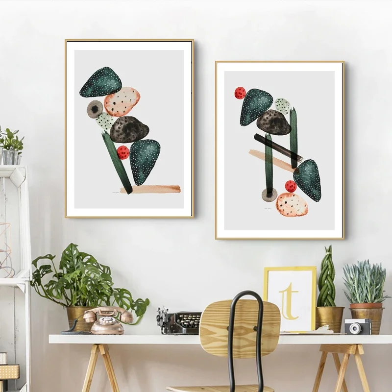 2PS/set Modern Abstract Art Canvas Painting Colorful Minimalism Poster Prints Print Wall Picture for Living Room Home Decor