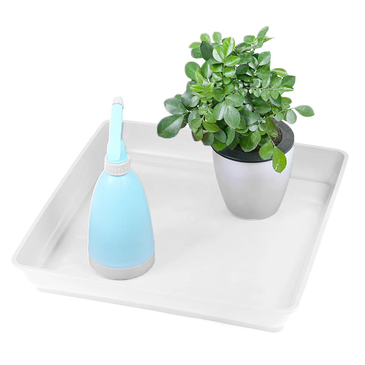 

Resin Plastic Tray Thickened Non-Slip For Kitchen Countertop Vanity Tabletop Fruit Plate Serving Dish White