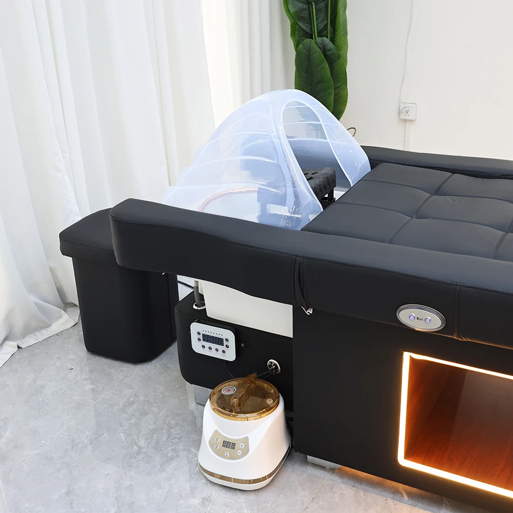 Heiß begehrtes Kopf-SPA-Salon-Haarwaschbett, Shampoo-Bett, Thai-Massagetisch, Friseur-Gewerbemöbel mit Fußbadbecken – Detail 15