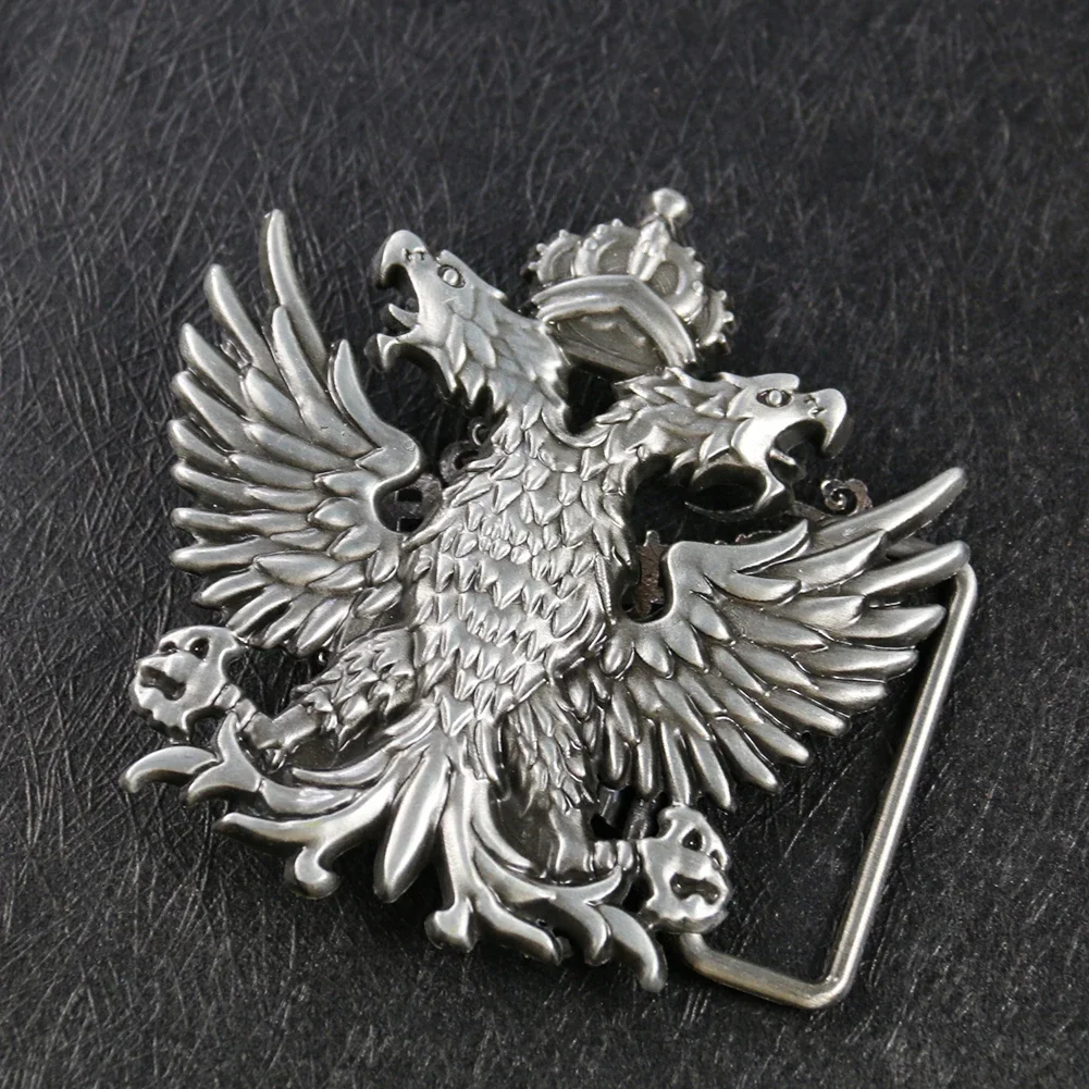 Ikat pinggang Emblem Nasional elang berkepala ganda gesper ikat pinggang koboi Barat Aksesori Jeans Pria cocok dengan lebar 3.8cm
