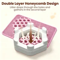 Cat Litter Mat Double Layer Pet Non Slip Big Pet Litter Box Filter MatWear Resistant Waterproof Anti-slip Cat Litter Mat 3