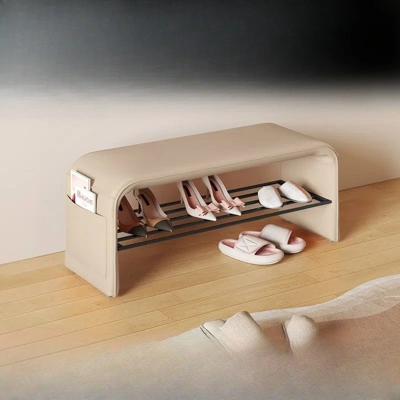 

Door shoe stool household Internet celebrity light luxury high sense can sit wear shoe cabinet integrated home bedroom bedside b