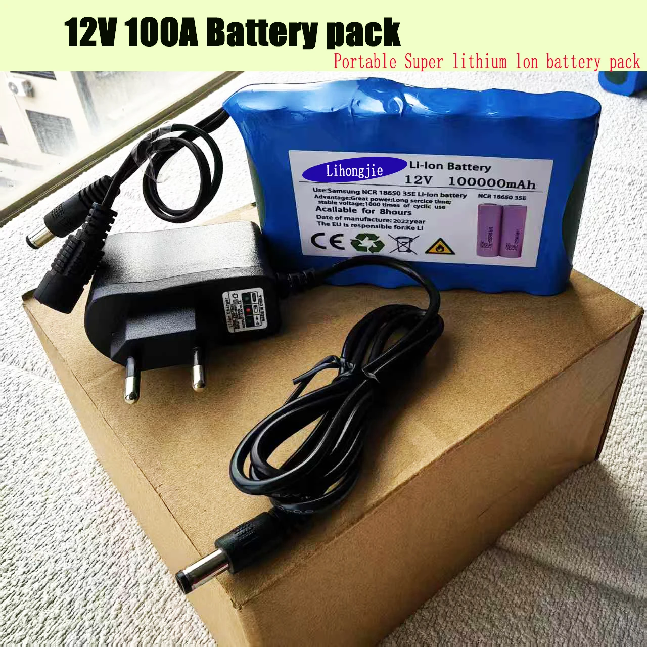 

★★★★★ Original portable 12V 100000mAh rechargeable lithium-ion battery, for closed-circuit television cameras and remote cont