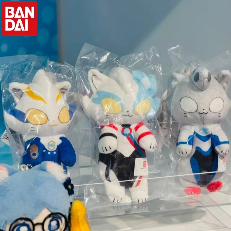 BANDAI Ultraman Cat Toy Genuine Hero Toy with Meow Meow Stick Pendant for Fans of Anime Stuffed Plush Dream Bius Sairo Omegaya