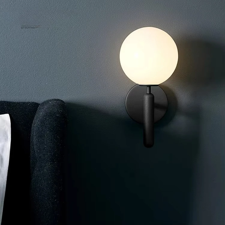 새로운 복고풍 디자인 장식 유리, 밤 집 독서 침대 옆 벽 램프