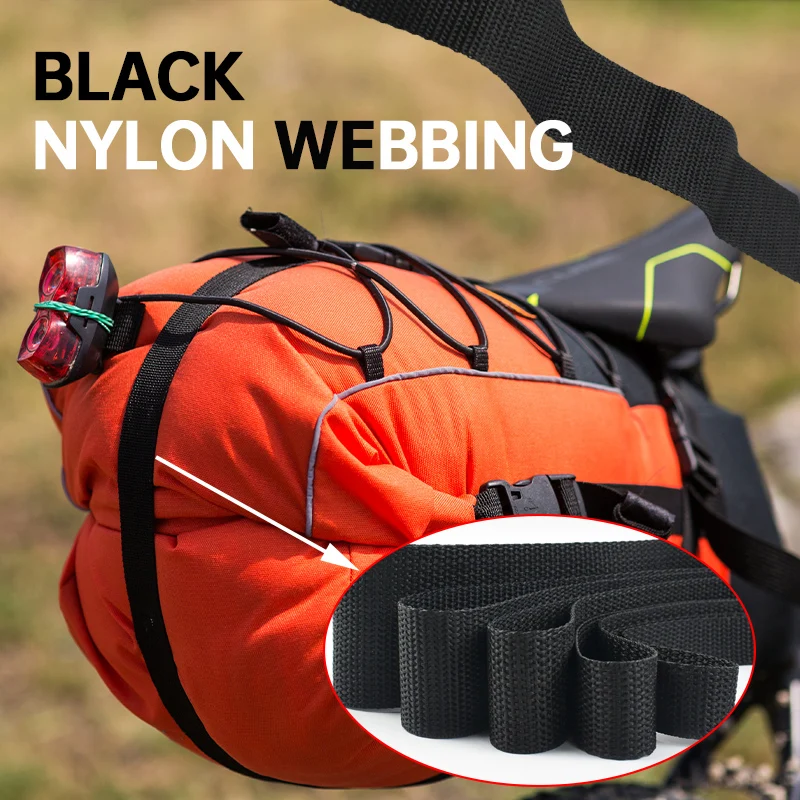 

2-10Meters 20/25/32/38/50mm Black Webbing for Bag Strap Ribbon Tape Dog Leash Safety Belt Bias Binding Band Sewing Accessories