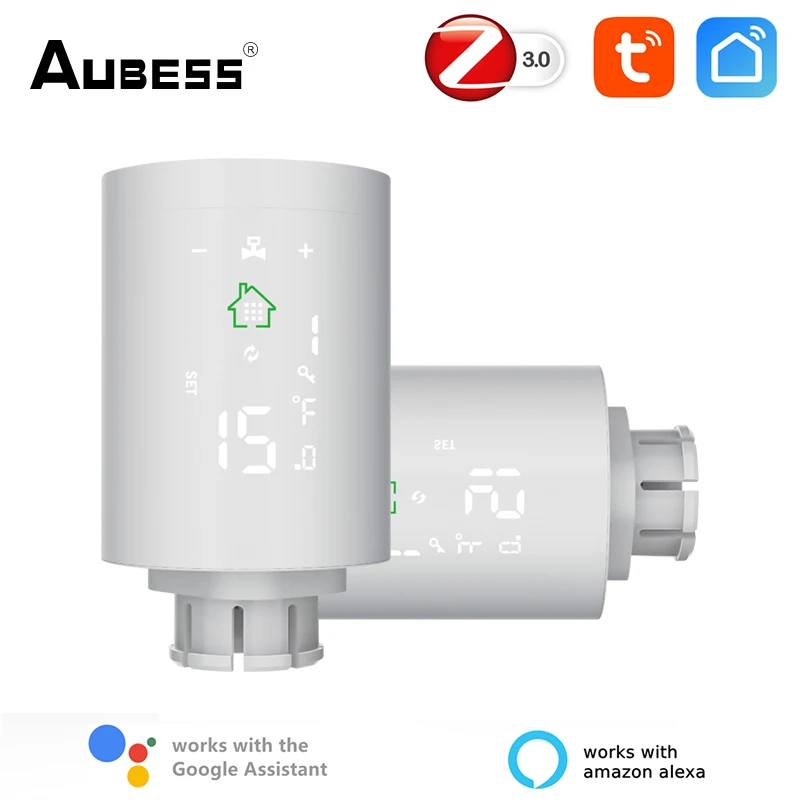 TRV Tuya ZigBee 3.0 Smart Radiator Actuator Thermostat Programmable Radiator Valve Temperature Controller Voice Control Alexa