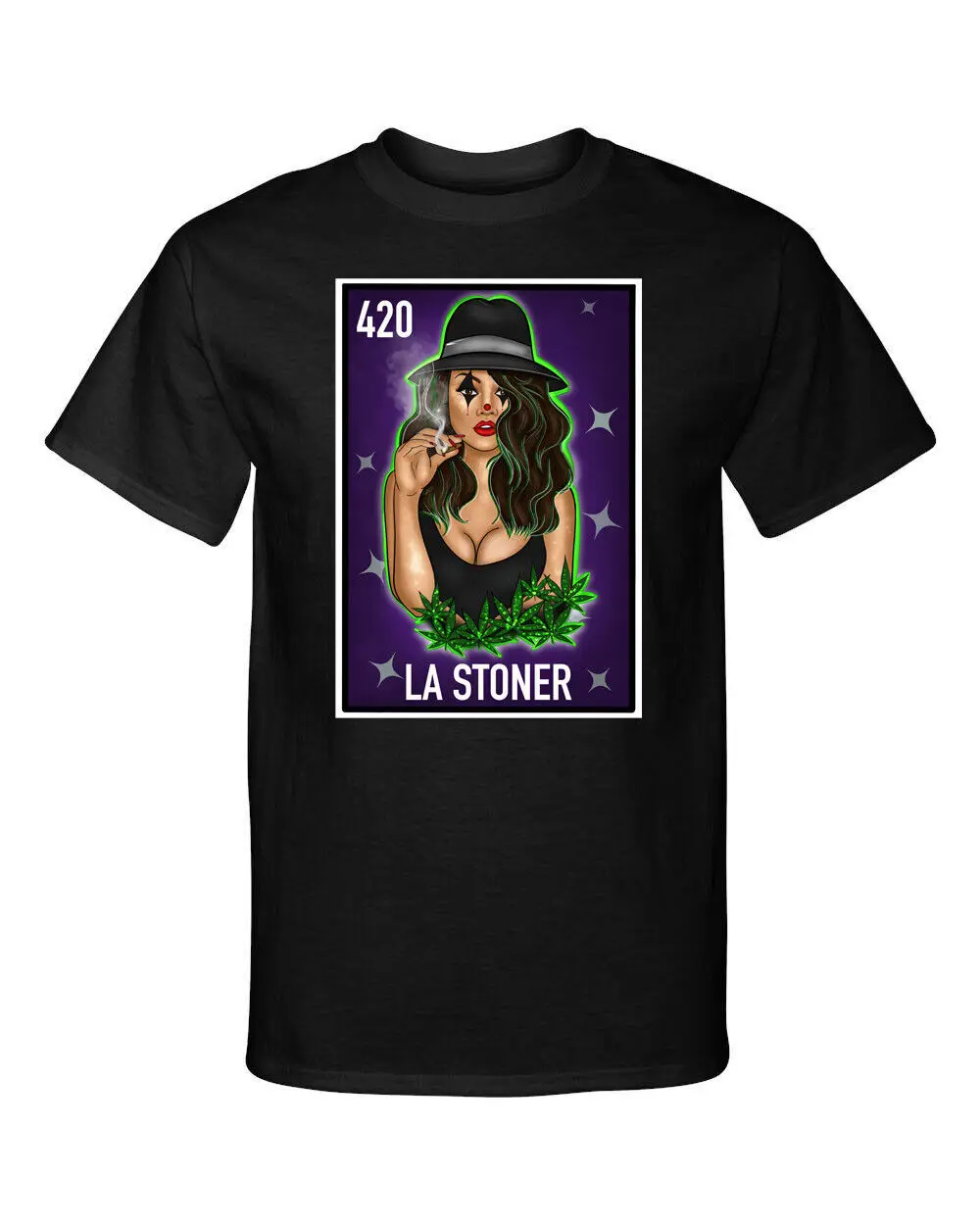 La Stoner Loteria Lowrider Mexican Bingo Fashion T Shirt