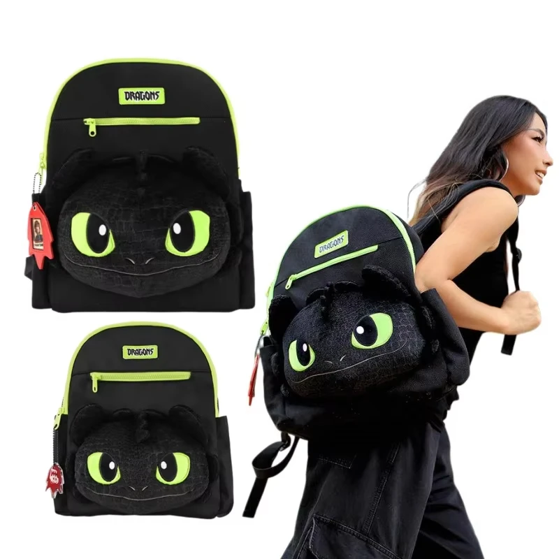 Toothless Backpack Plush Doll Bag Kindergarten Backpack for Girls Boys Parent-Child Bag Leisure Travel Bag Fury Plush Backpack