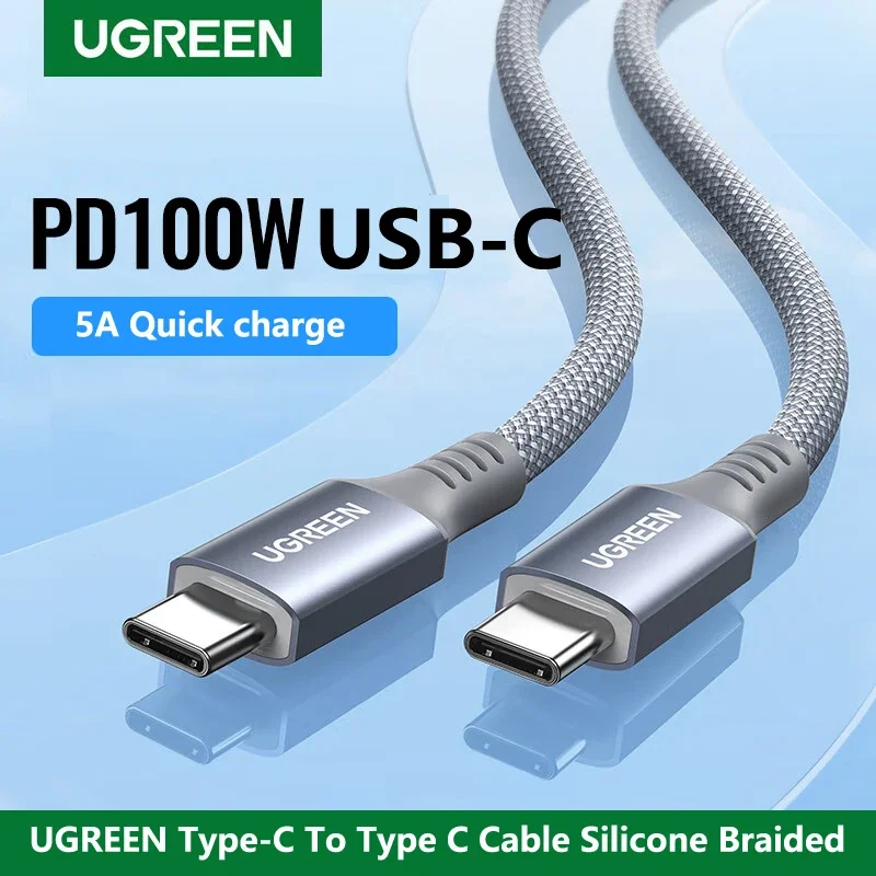 UGREEN USB C Cable Type C To Type C Cable PD100W 5A For Apple iPhone 15 ipad Macbook Charger fast charging data Android notebook