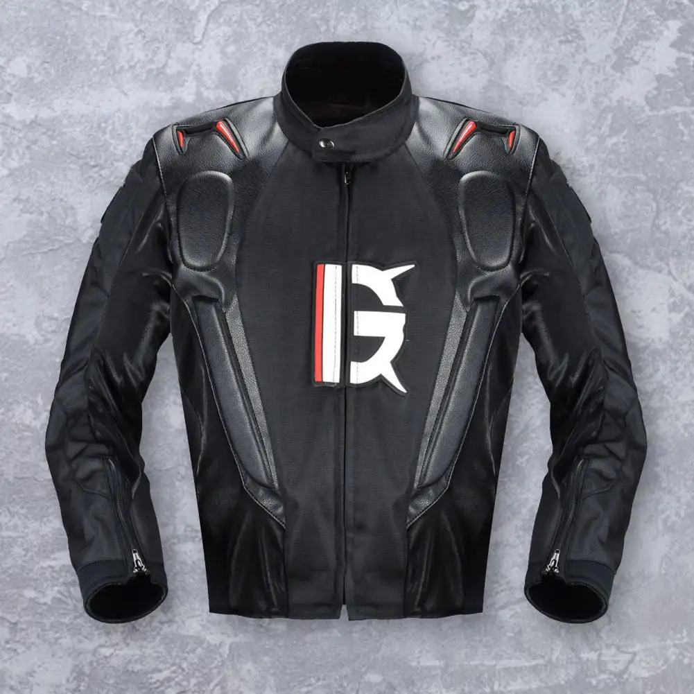 Stylish Motorcycle Jacket  Long Sleeve Hidden Pockets Racing Suit  Motorbike Racing Jacket Suit