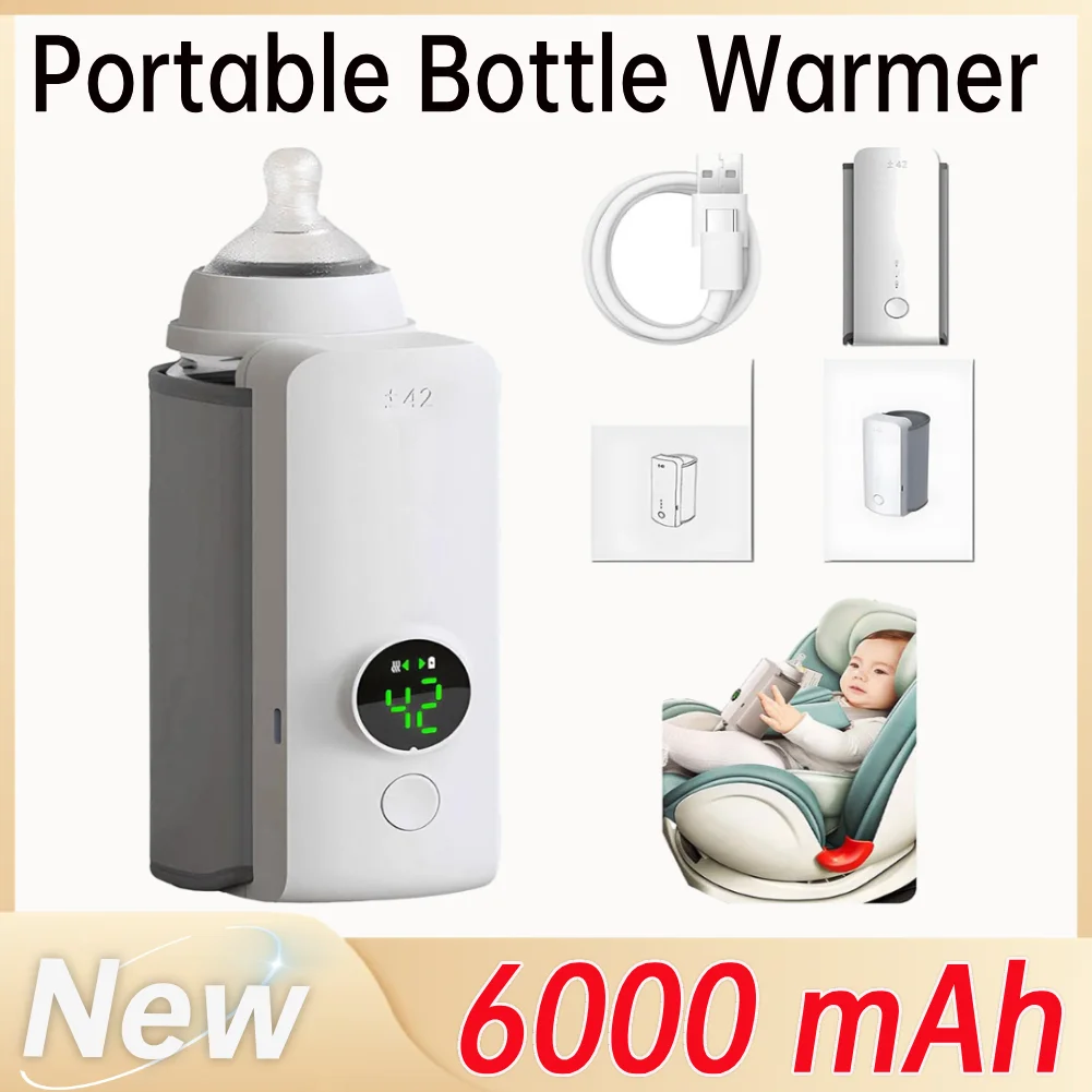 Cordless Milk Warmer Rechargeable Portable Baby Bottle Warmer with Temperature Control for Comfortable Baby Feeding On The Go