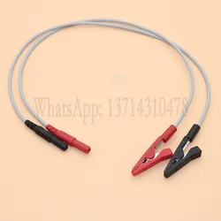 Length 25cm Cable EEG/EMG/ECG Din 1.5mm Female To Alligator Clip Electrode,Red and Black.