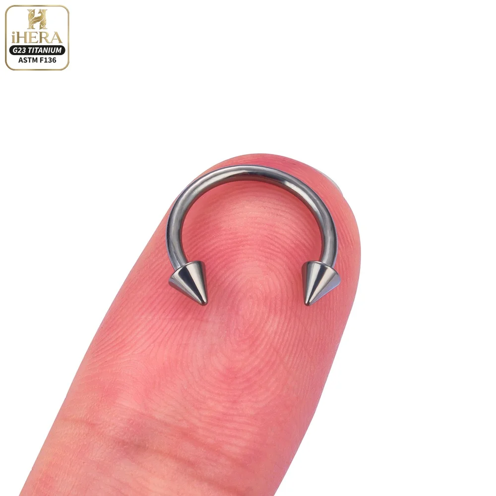 10 Stück Großhandel G23 Titan Labret Lippenpiercing Augenbrauen-Nasenring C-Stab für Damen Septum-Piercing Körperschmuck – Detail 23