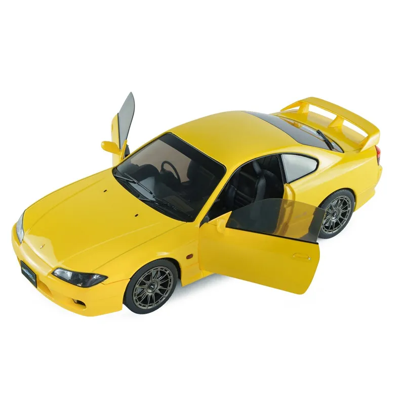 Flaws Diecast Solido 1:18 Scale SILVIA S15 SPEC R Lightning Yellow Open Door Alloy Car Model