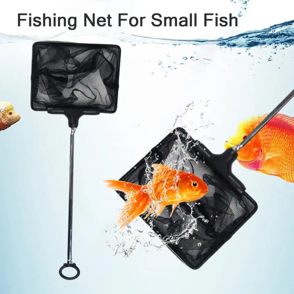 Load-bearing Fishing Net Extendable Handle Stainless Steel Fishing Nets for Aquariums Outdoor Camping Durable Fine Mesh Fish