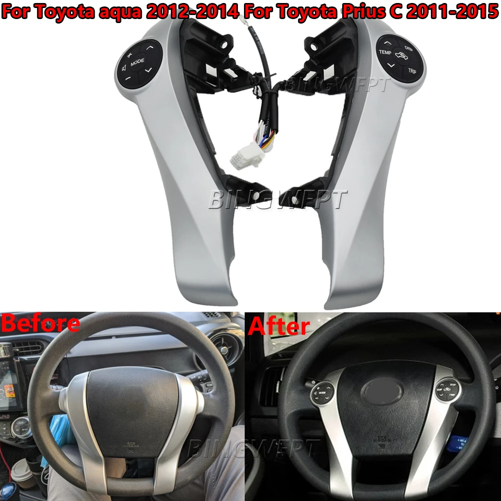 Multifunction Steering Wheel Control Switch 45186-47030 For Toyota Prius Plus 2012-2015 Prius C US 2011-2015 Aqua 2014