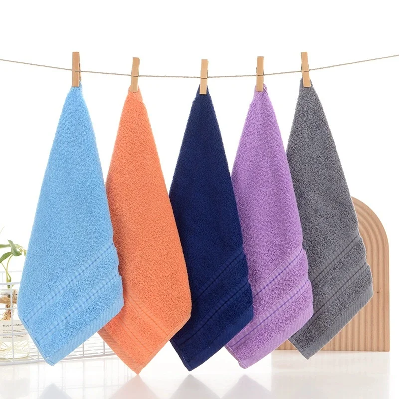 1pc Random Hand Towel Pure Cotton Soft Absorbent Home Hotel Bathroom Face Little Towels 35*35cm Cleaning Washcloth Drop Shipping