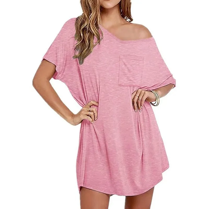 2026 French Vintage V-Neck Off Shoulder Sleep Dress Women Summer