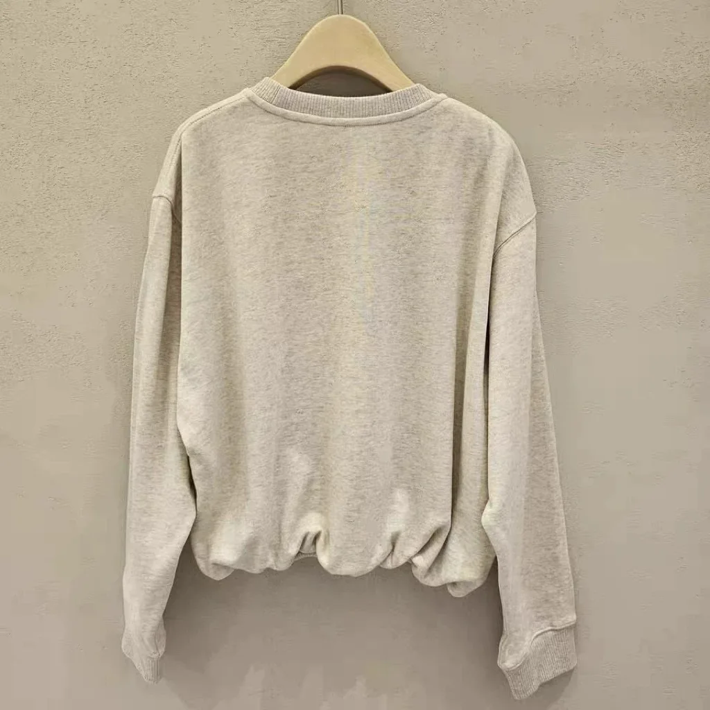 Minceur efficace décontracté rond Ne Fine motif scintillant pull coupe confortable longue Sve trajet Sle tricots