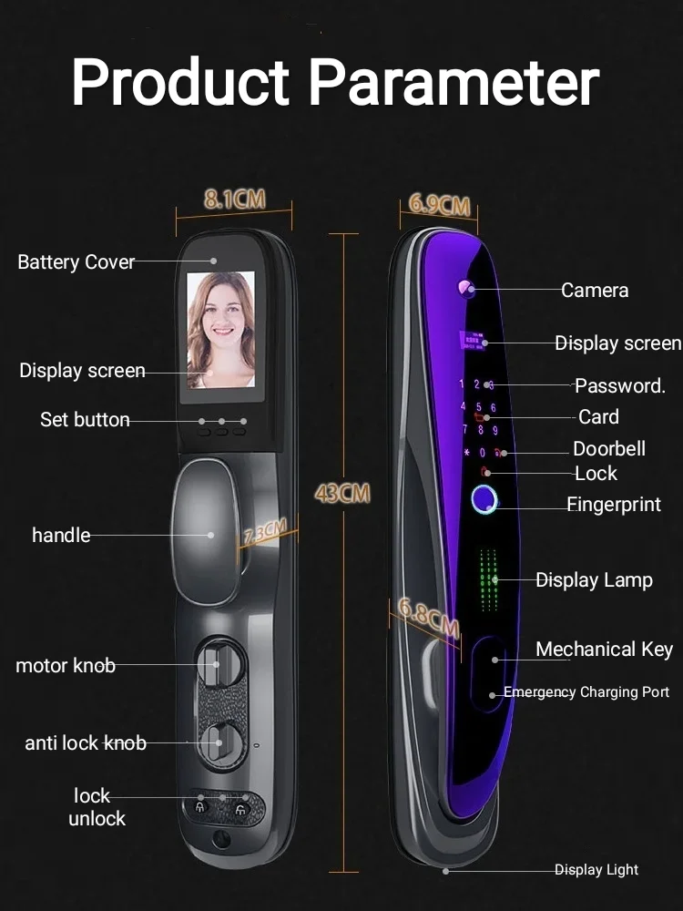 Sicheres Tuya Smart Key Lock mit digitalem Passwort