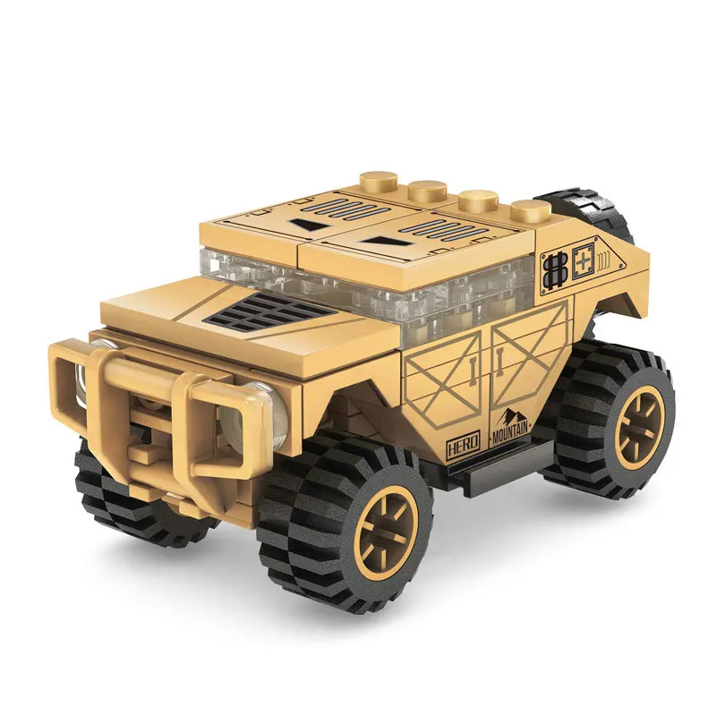 MOC Brave Warrior Off-Road Vehicle Truck War Military City Car Building Blocks Classic Model Bricks Kits Sets Ideas