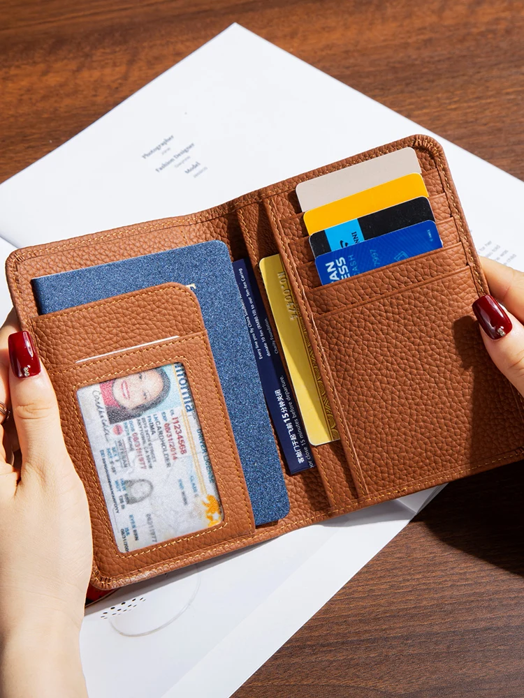 ultra-thin-soft-full-leather-passport-wallet-multi-card-slot-anti-theft-brush-small-portable-genuine-leather-passport-holder