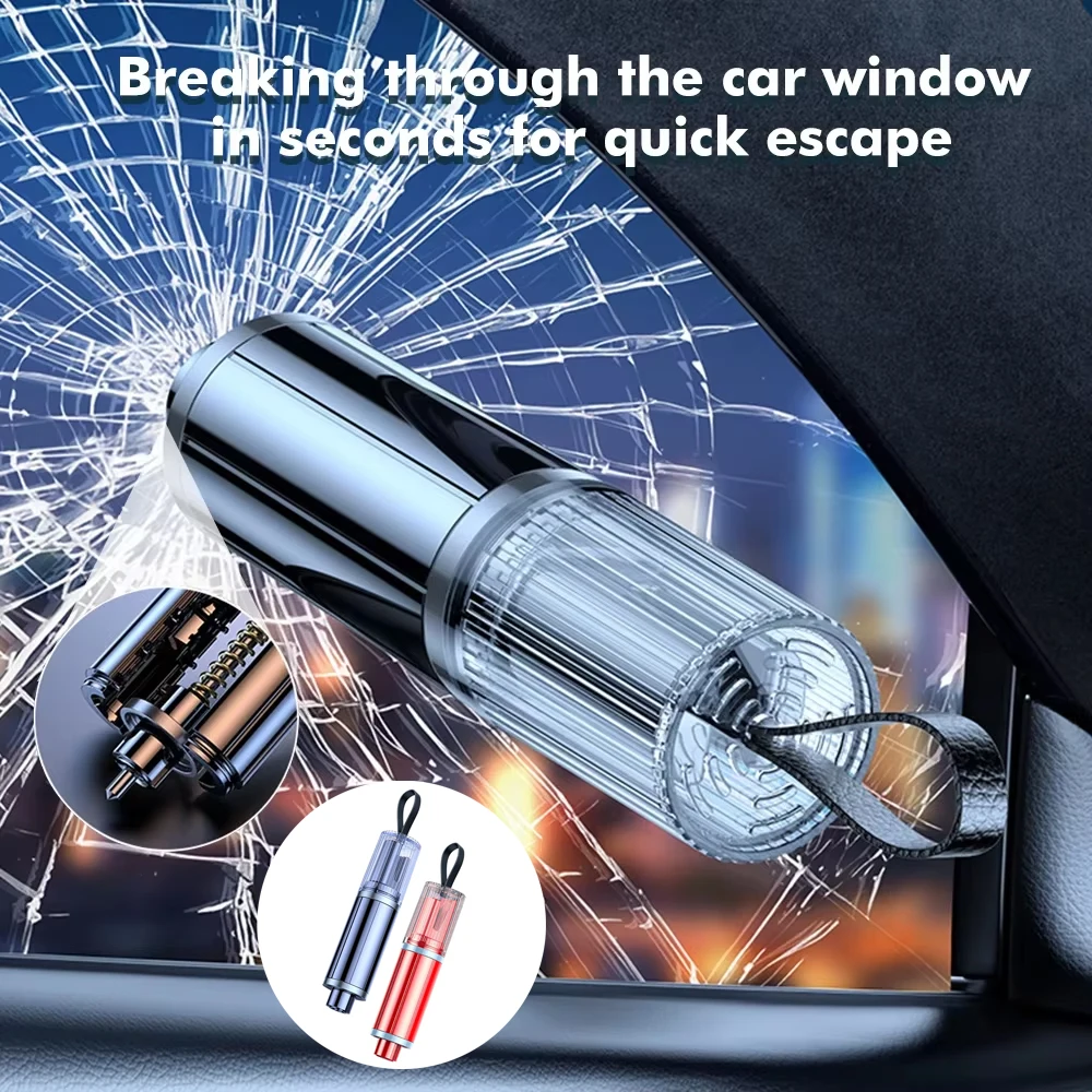 Car Safety Hammer Auto Emergency Glass Window Breaker Portable Seat Belt Cutter Steel Car Life-Saving Emergency Escape Hammer
