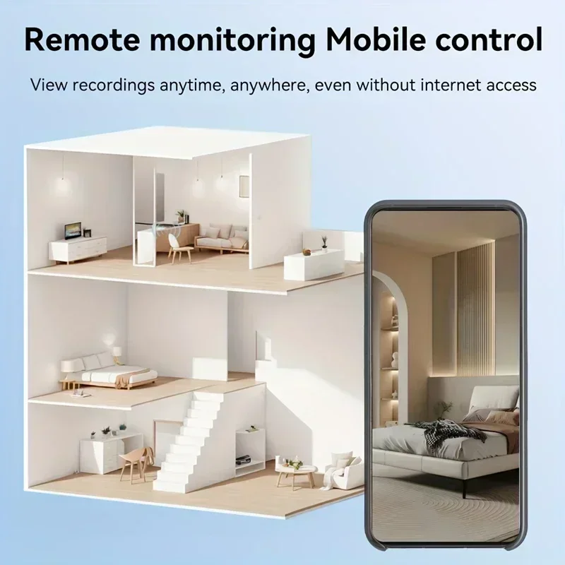 Mini Wifi Camera Wireless Home Surveillance Connect Mobile Phone Remote Indoor Plug-In Free HD Multi-Scenario Applicable Cam