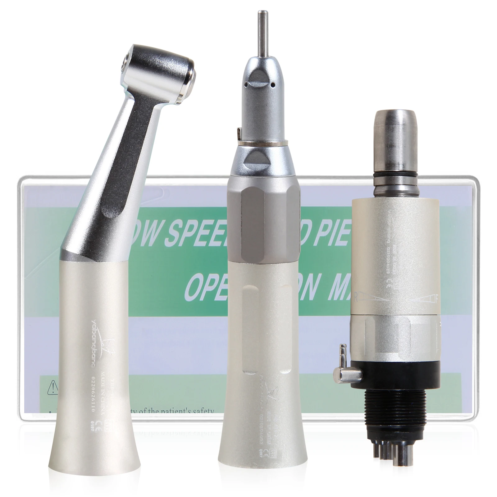 

N-S-K Style kit Den tal Slow Speed Handpiece Straight Contra Angle Air Motor 4H