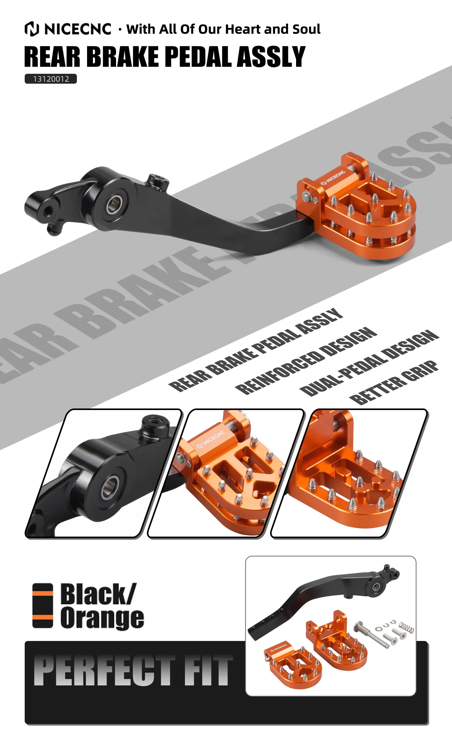 Für KTM 790 890 Adventure /R 2021-2025 NICECNC Einstellbares Hinteres Bremspedal Schalthebel Fußrasten Für Husqvarna 901 – Detail 8